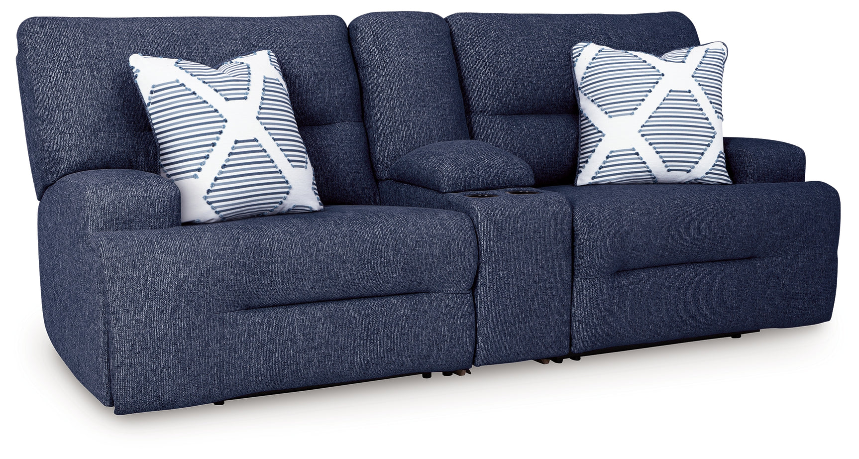 Acklen Place Navy 3-Piece Sectional sofa fabric detail