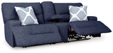 Acklen Place Navy 3-Piece Sectional sofa in room setting