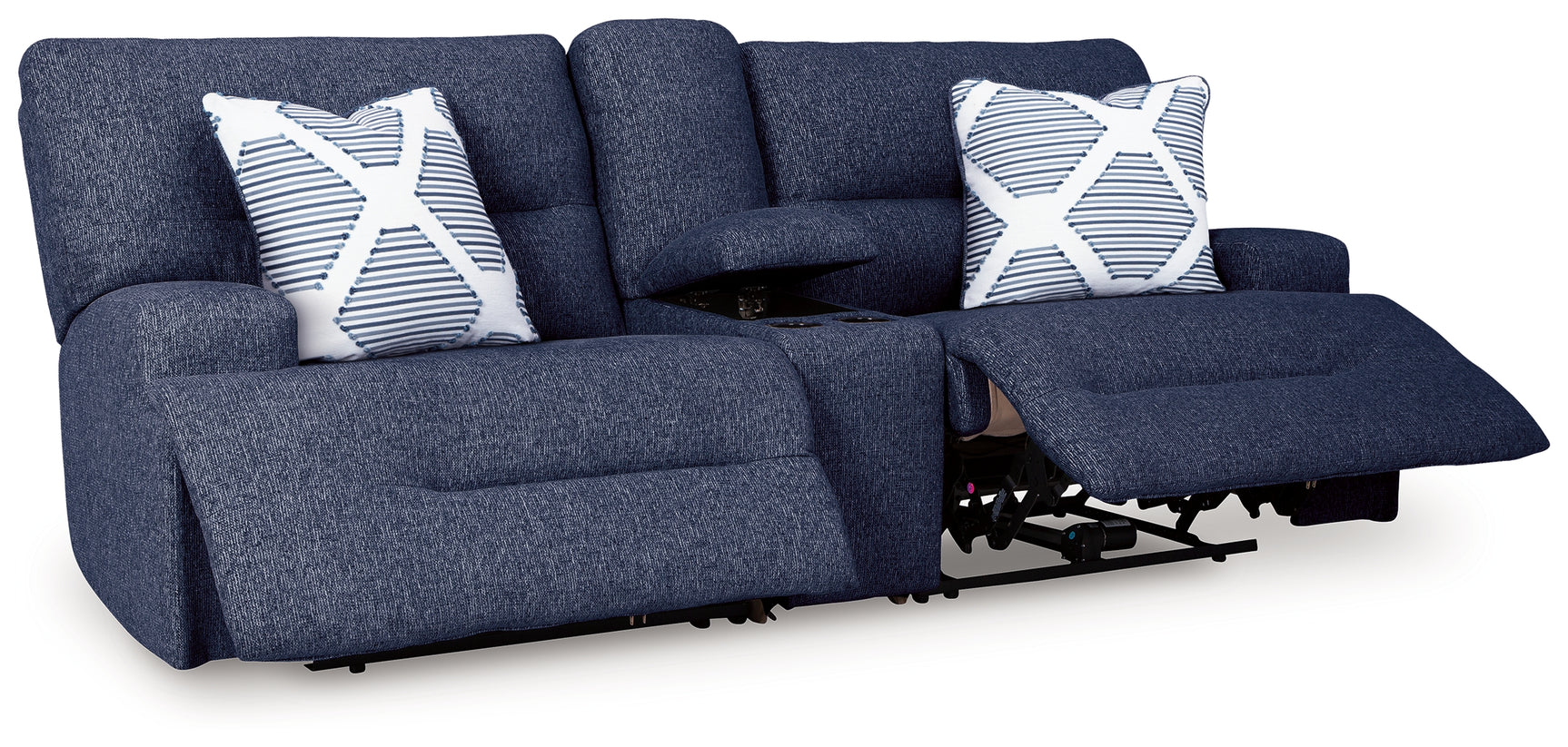 Acklen Place Navy 3-Piece Sectional sofa in room setting