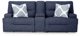 Acklen Place Navy 3-Piece Sectional sofa side view