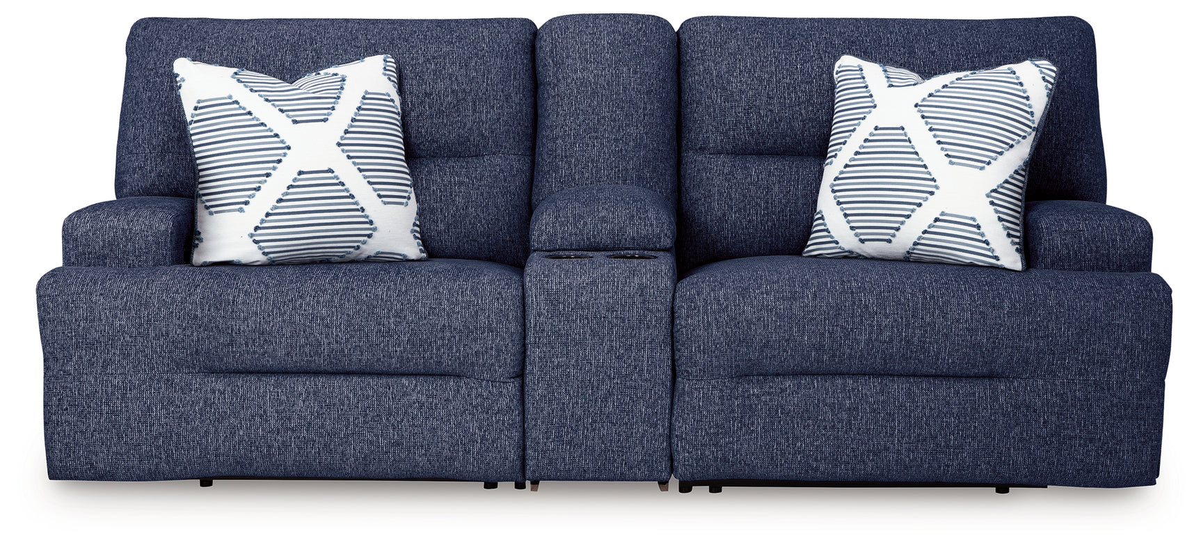 Acklen Place Navy 3-Piece Sectional sofa side view