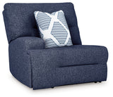 Power reclining sectional armless recliner and armless chair detail