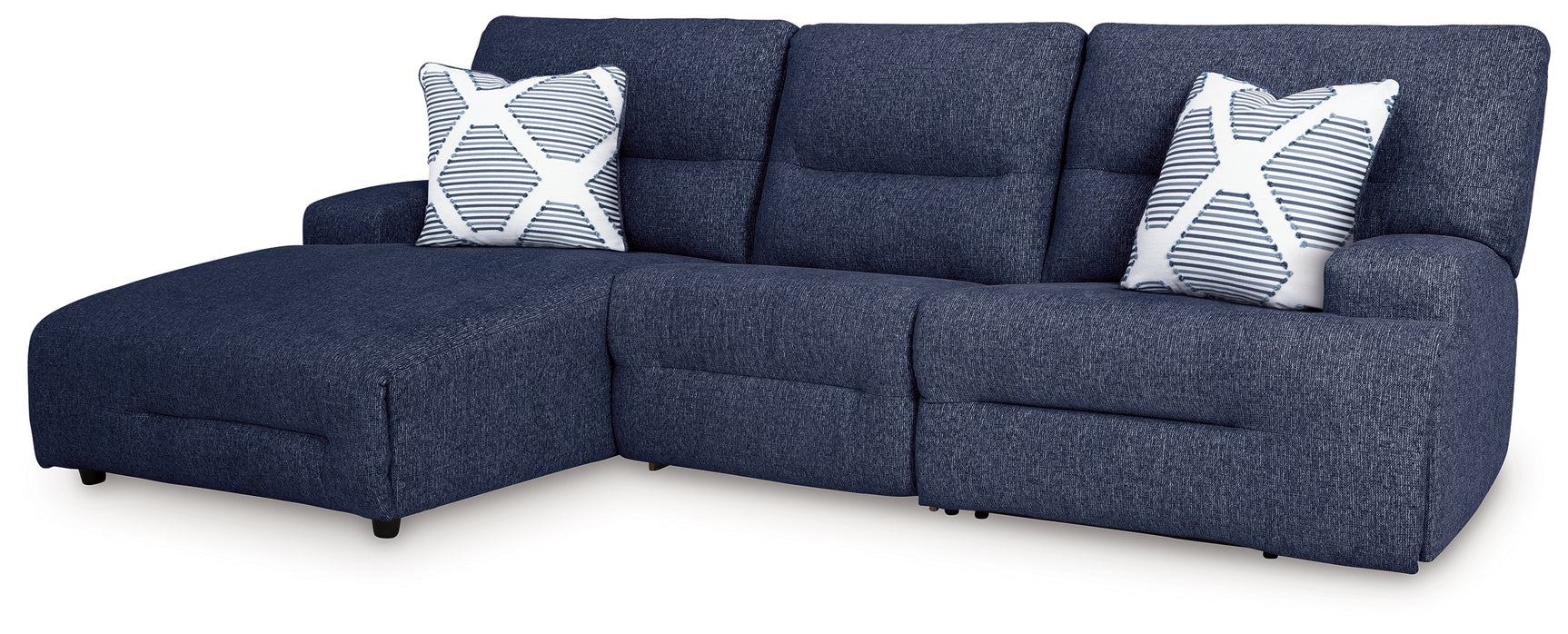 Side view of sectional reclined position