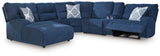 Sectional lounge area showing modular pieces configuration