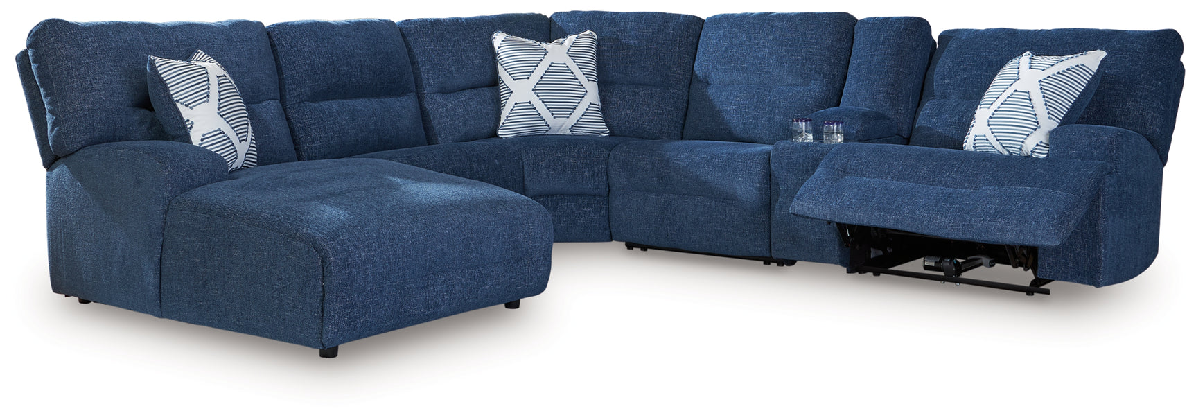 Sectional lounge area showing modular pieces configuration