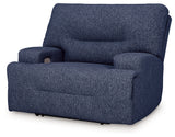 Closed view of Acklen Place Navy Oversized Recliner