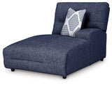 Acklen Place Navy 3-Piece Power Reclining Sectional sofa front angle