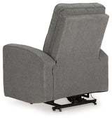 Rear view of Starganza Gray Power Lift Recliner