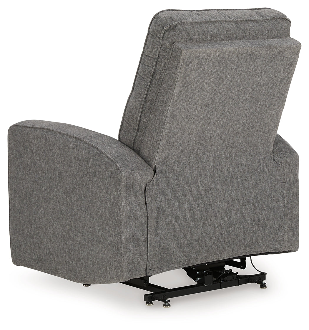 Rear view of Starganza Gray Power Lift Recliner