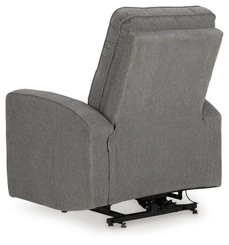 Rear view of Starganza Gray Power Lift Recliner