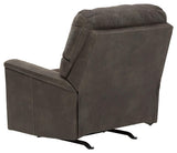 Back view of Navi Smoke Faux Leather Recliner