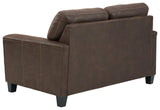 Back view with exposed feet of Navi Loveseat