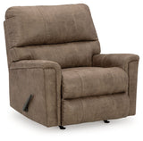 Side angle of Navi Fossil Faux Leather Recliner