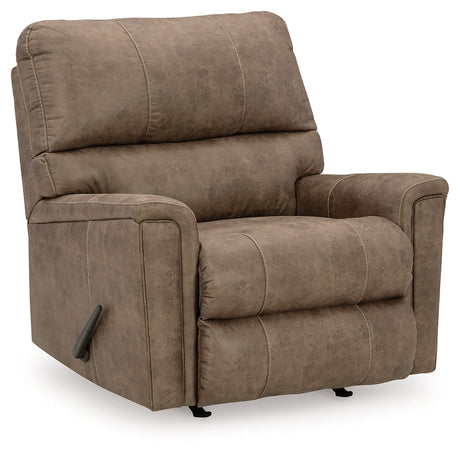 Side angle of Navi Fossil Faux Leather Recliner