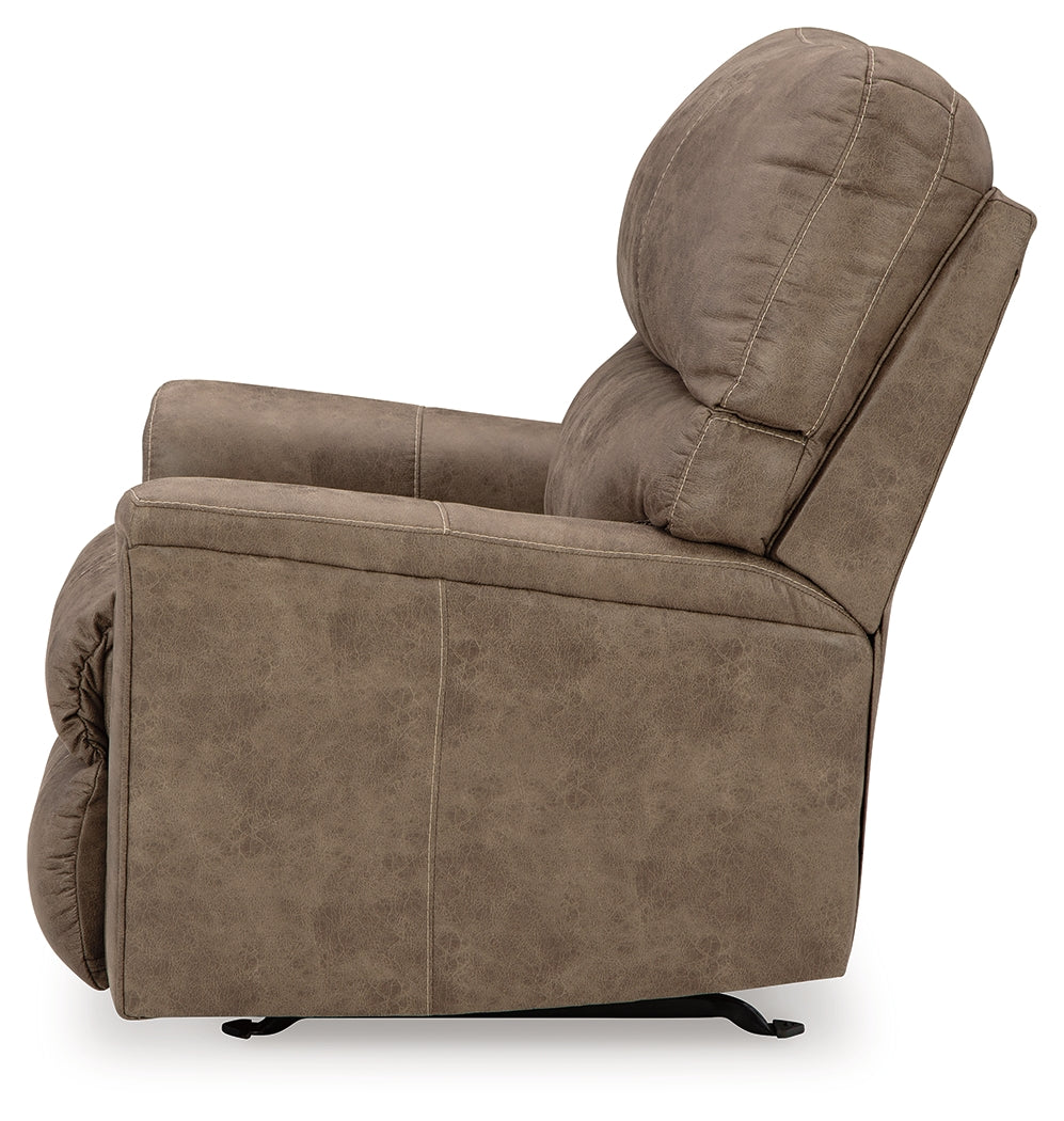 Navi Fossil 3-piece reclining sofa set in fossil faux leather