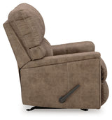 Side profile of Navi Fossil Faux Leather Recliner