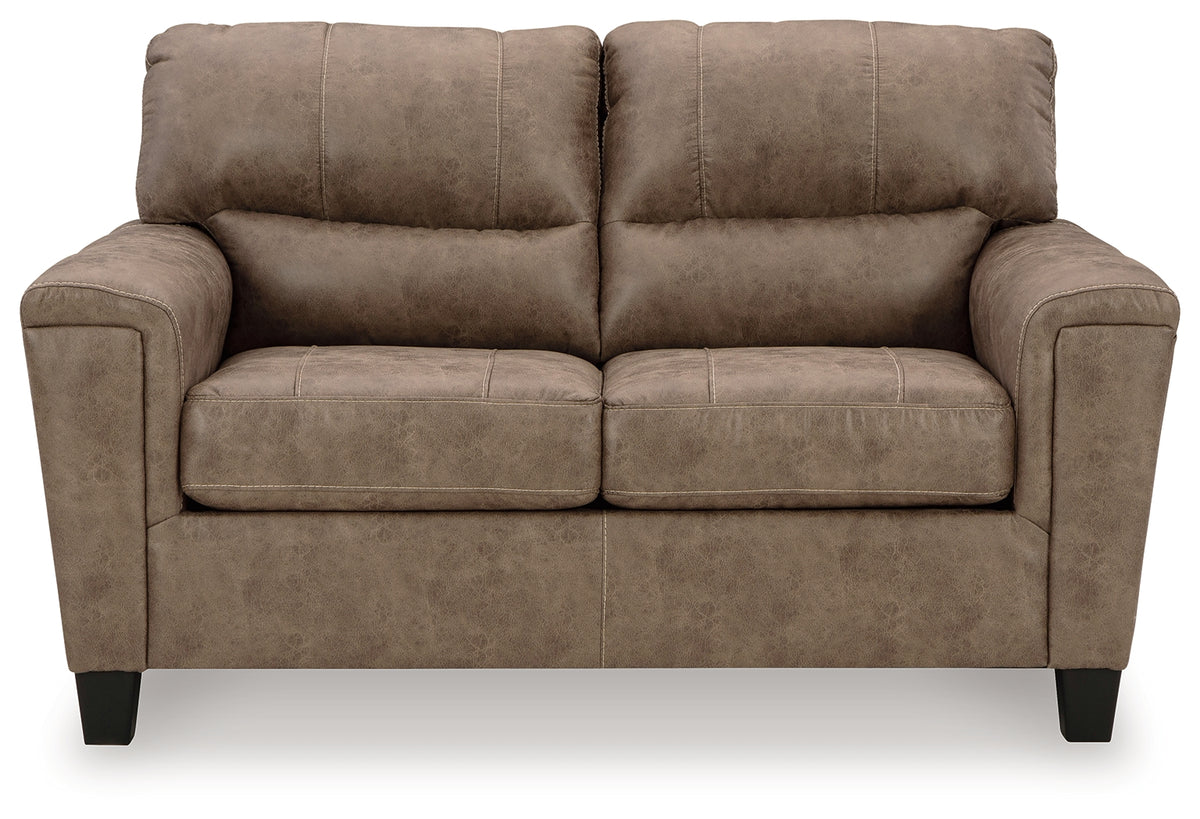 Navi Fossil 3-piece reclining sofa set in fossil faux leather