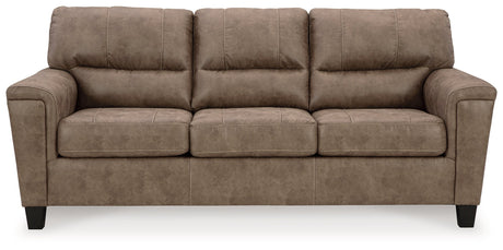 Navi Fossil Faux Leather Sofa close-up detail view