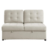 Side profile of left-arm sectional piece