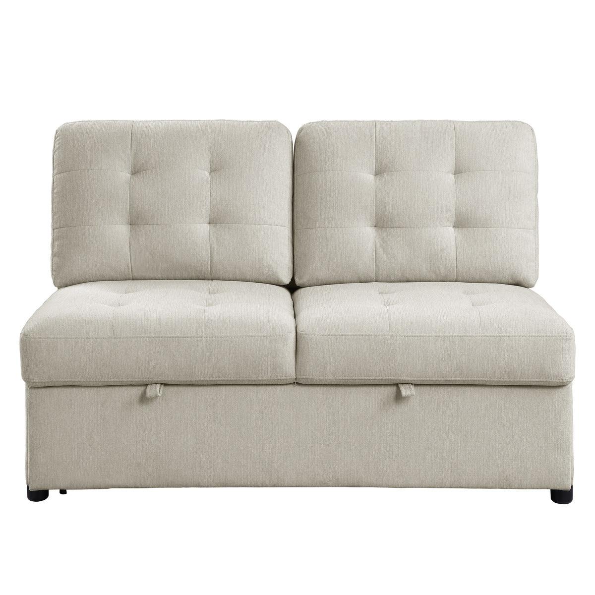 Side profile of left-arm sectional piece