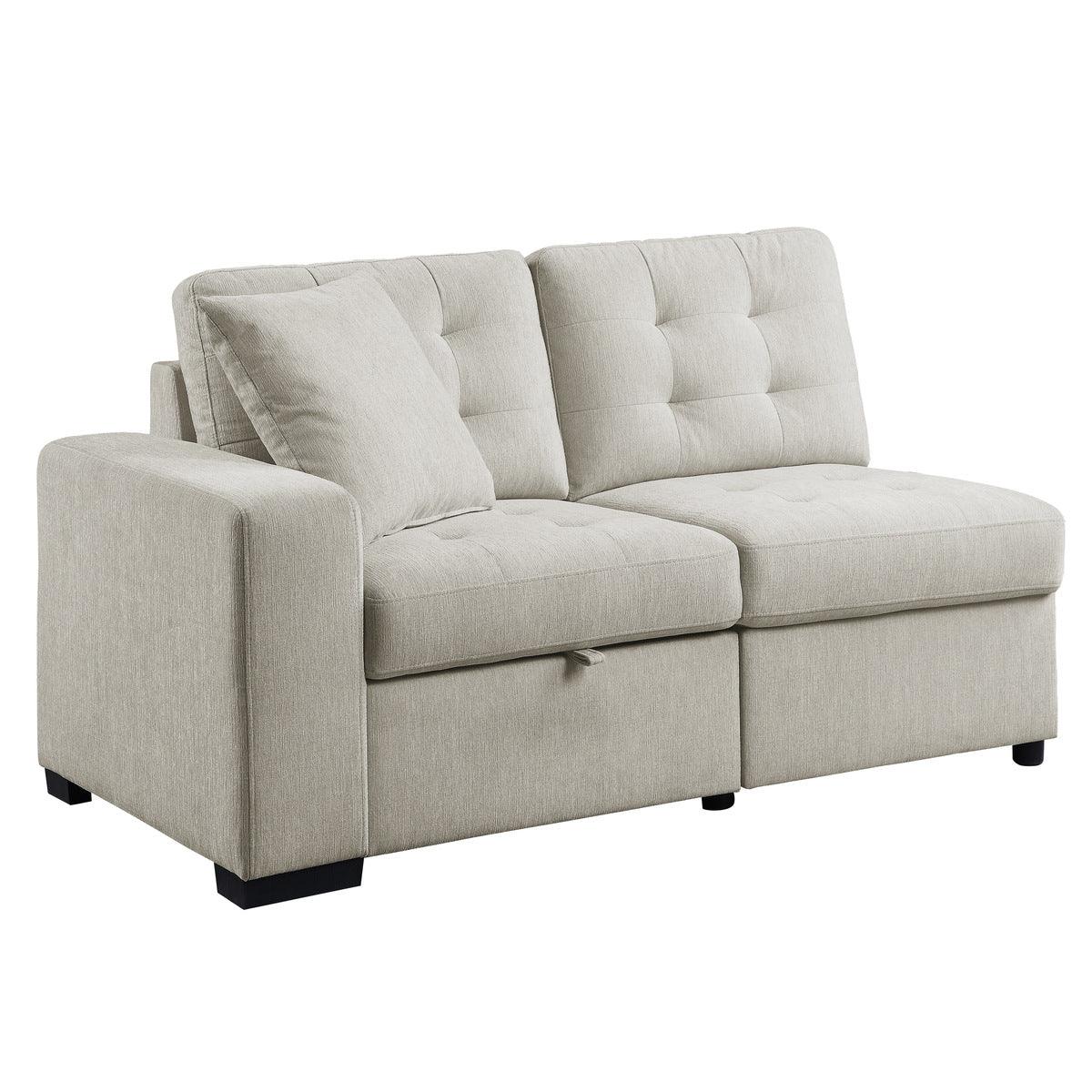 Main view of right-arm sofa section