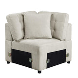 Room arrangement with full Logansport Beige 4-Piece Sectional