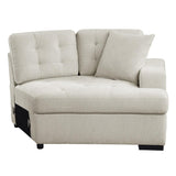 Side view of pull-out bed section