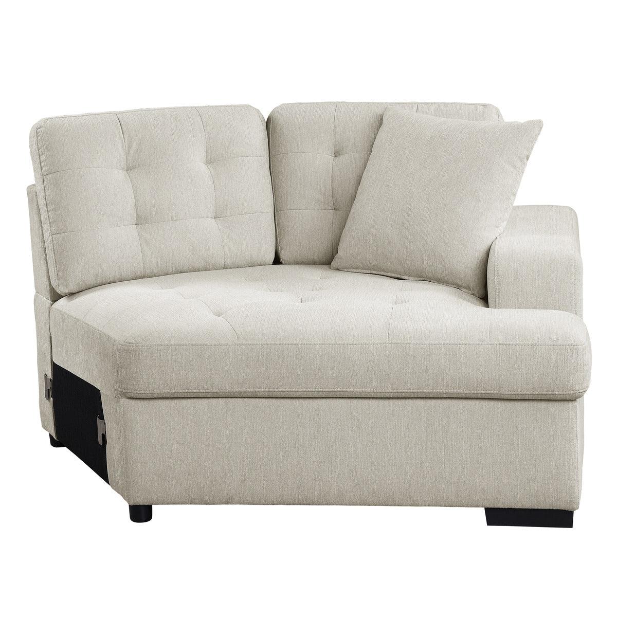 Side view of pull-out bed section
