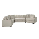 Logansport Beige 4-Piece Sectional Sofa main view from front