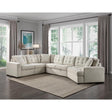 Room perspective of sectional sofa in living area
