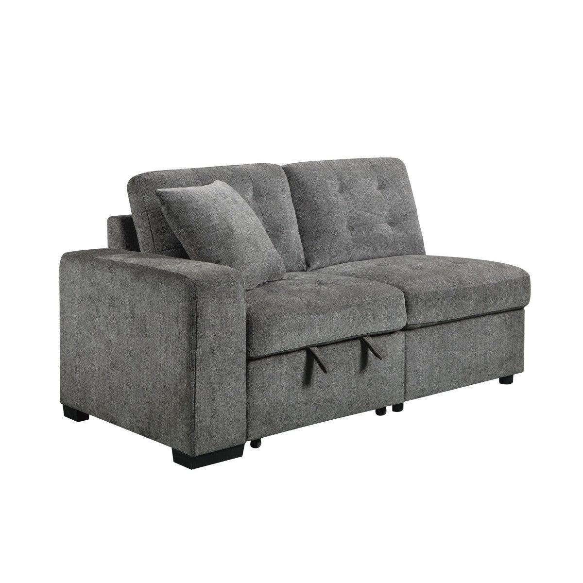 Side angle of the sectional sofa