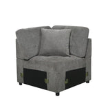 Front detailed view of sectional corner piece