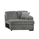 Close-up front view of pull-out ottoman