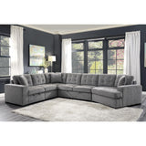 Seating area detail of sectional sofa