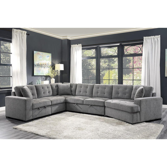 Seating area detail of sectional sofa