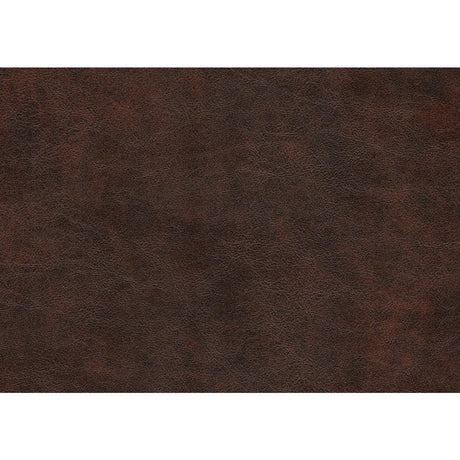 Brown polished microfiber fabric swatch for Putnam loveseat upholstery