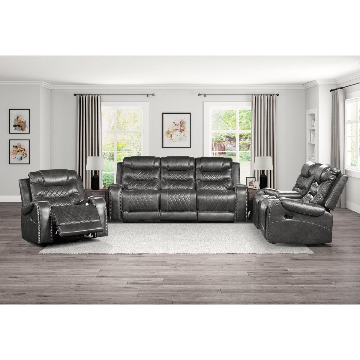 Putnam Gray swivel glider recliner full length open position