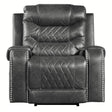 Putnam Gray Power Reclining Chair front view