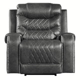 Putnam Gray Power Reclining Chair front view