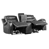 Open center console with cup holders and USB ports