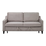 main view of Adelia Cobblestone Velvet Convertible Sofa With Pull out Bed bed