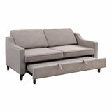 main view of Adelia Cobblestone Velvet Convertible Sofa With Pull out Bed bed