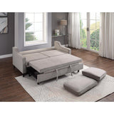 main view of Adelia Cobblestone Velvet Convertible Sofa With Pull out Bed bed