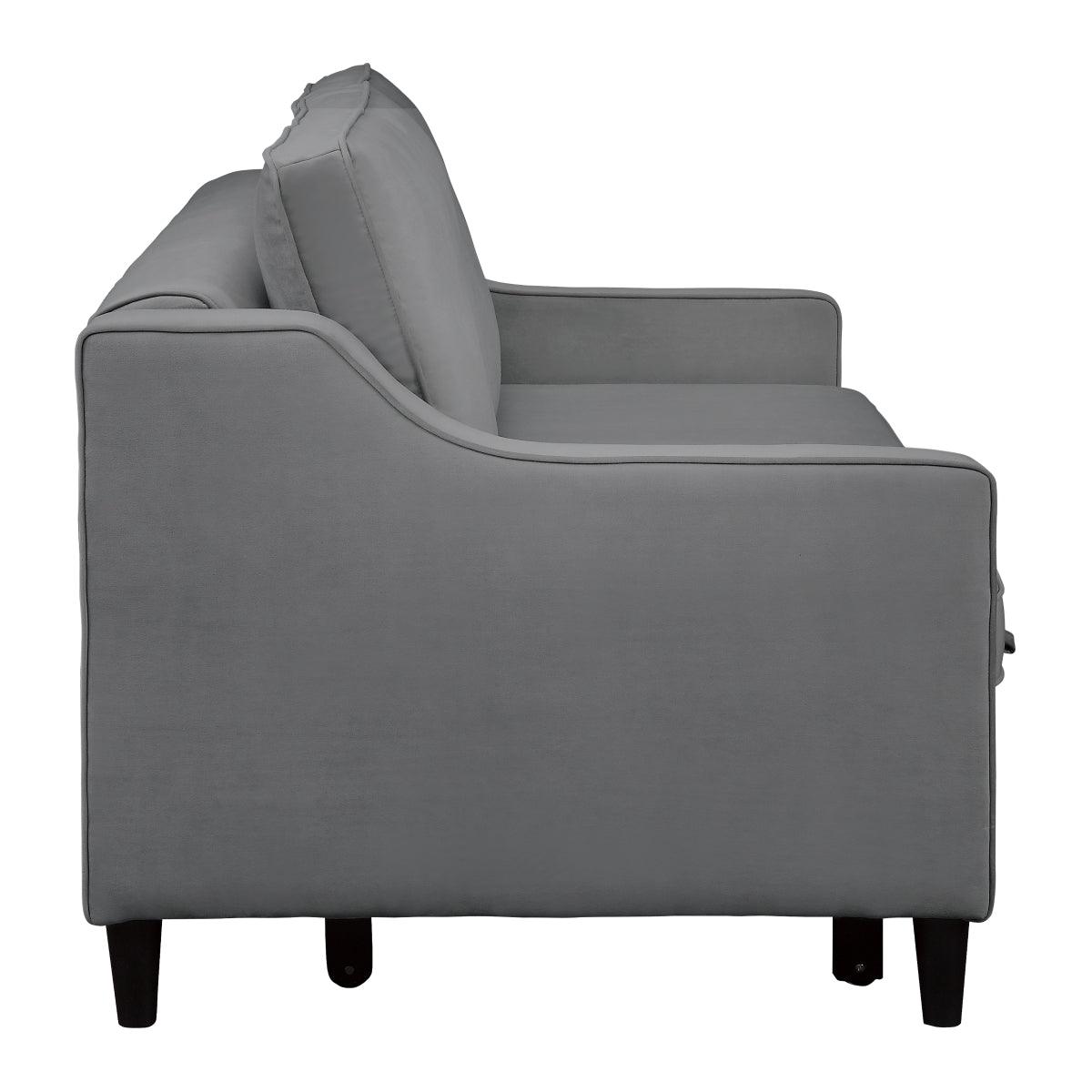 Adelia sofa converted into pull-out bed in living room