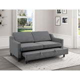Open pull-out bed of Adelia convertible sofa