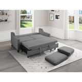 Side view of Adelia sofa with pull-out bed opened