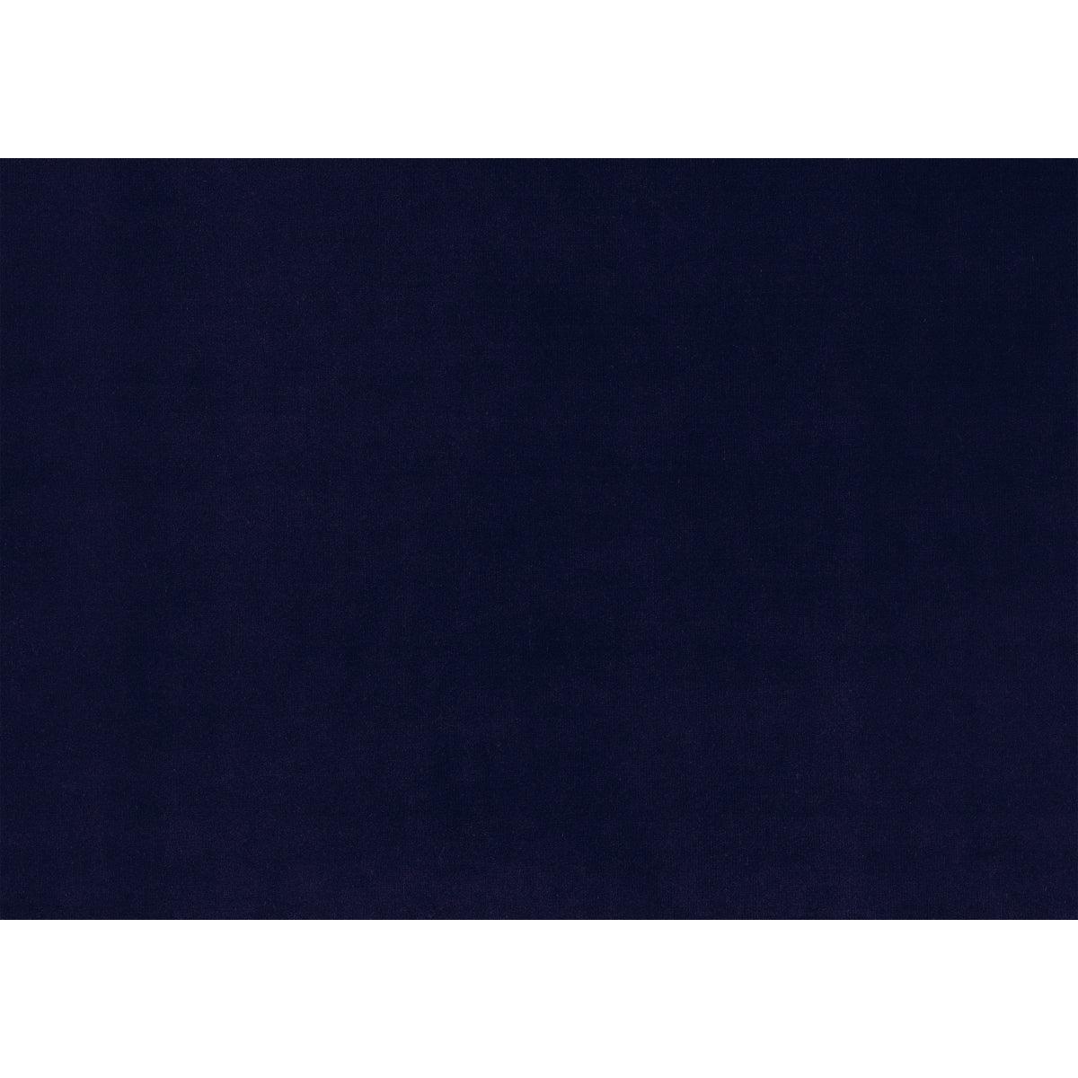 Close-up of Adelia navy velvet fabric upholstery on sofa
