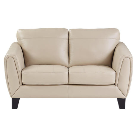 Morelia Beige Chenille Loveseat front view