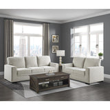 Alternate front view of Morelia Beige Fabric Sofa