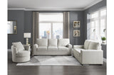 Morelia Beige Fabric Living Room Set loveseat side view